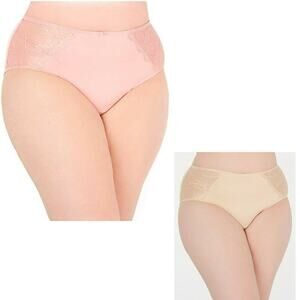 INC Plus Size 2X Lace Trim Sissy Hipster Underwear 2 Pack